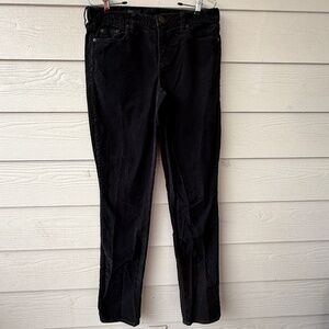 J.Crew Black Corduroy Pants | Size 29T | Cotton Spandex | Stretch Skinny Straigh